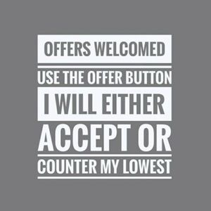 Reasonable offers are always welcomed!